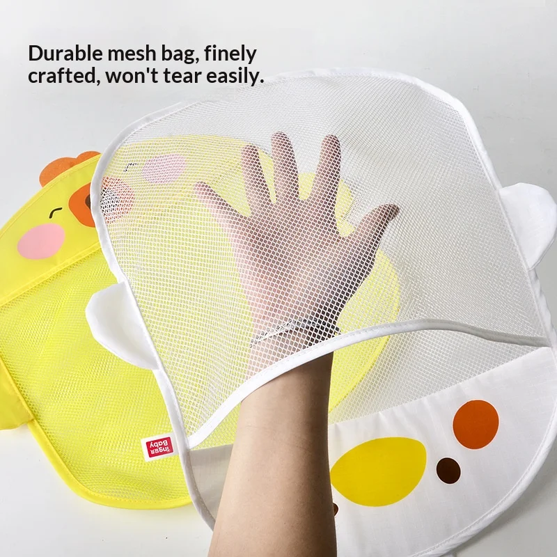 Dinosaur Kids Bath Toy Storage Bag Mesh Hanging Organizer Suction Cup Bathroom Bathtub Doll Water Toys Basket view 4
