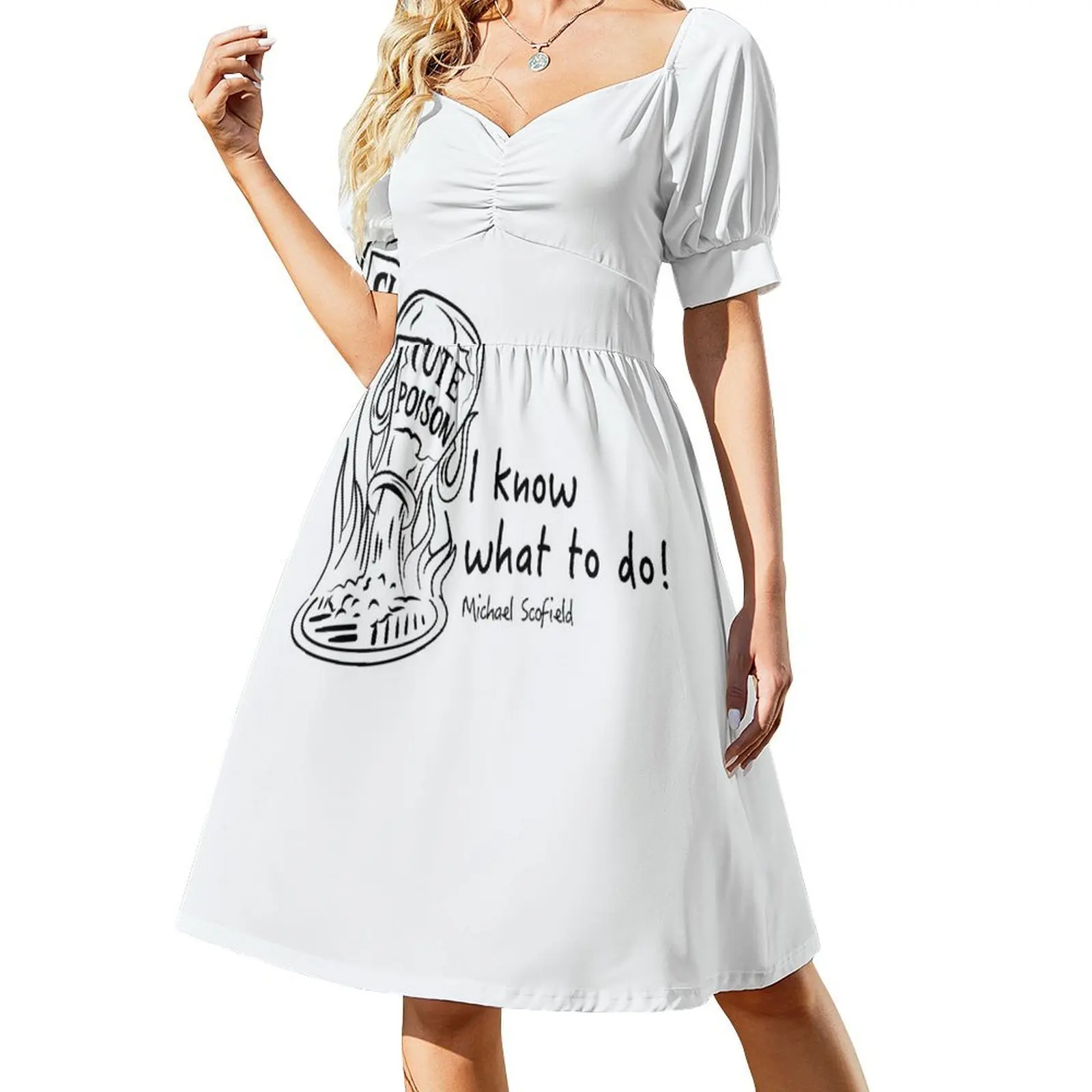

Prison Break - Cute Poison Tattoo Short-Sleeved Dress beach dresses dress summer 2025 women wedding guest dress 2025