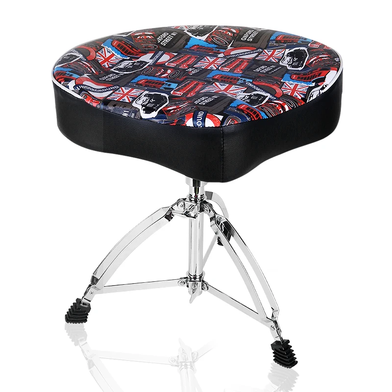

2025 Height Adjustable Swivel Seat Thickened Sponge Performance Drum Stool Anti-Slip Shape Of Saddle Drum Stool