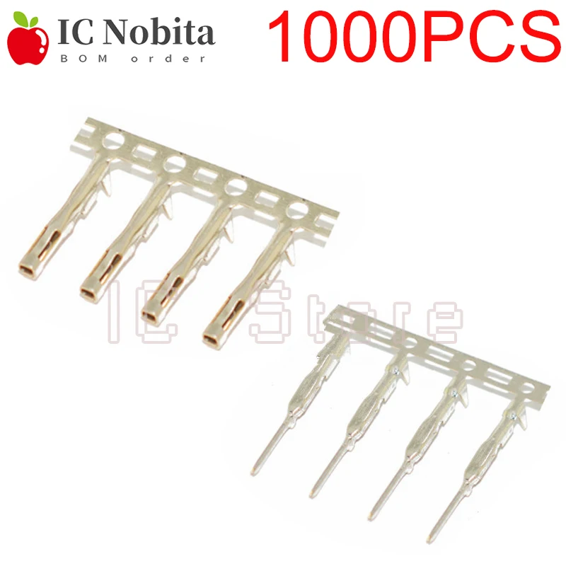 

1000PCS 2.54mm Dupont Connector Terminal Pins Crimp Female Male Pin ATX PCIE EPS CPU Terminal Copper Tin Plated For 5557 5559