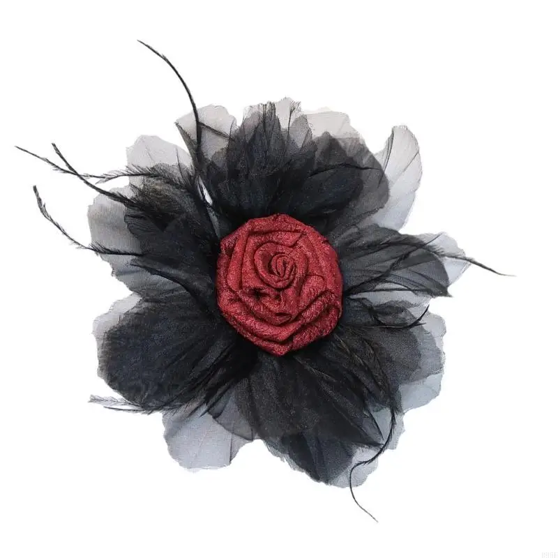 B95F Organza Applique Швейная цветочная аппликация художественная брошь для ремесел