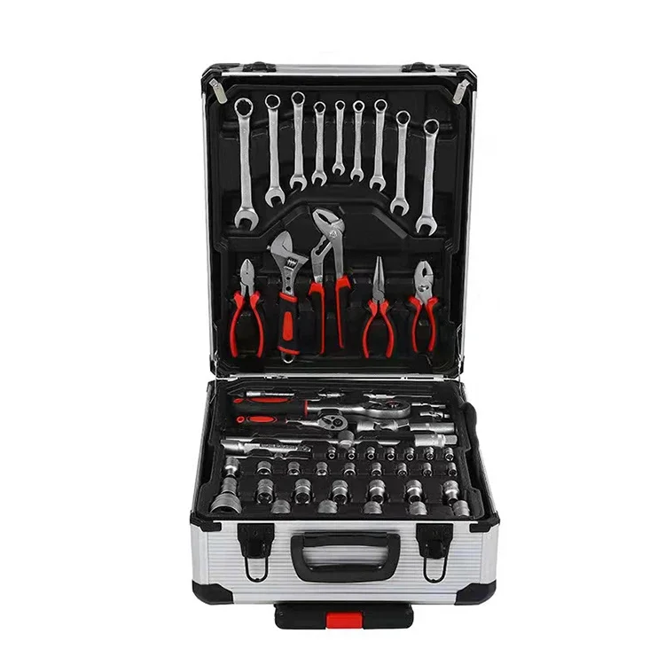 Professional Durable 186 pcs Tools Box Set Mechanic Professional Hand Tool Kit  Car Repair Hand Socket Tool Set