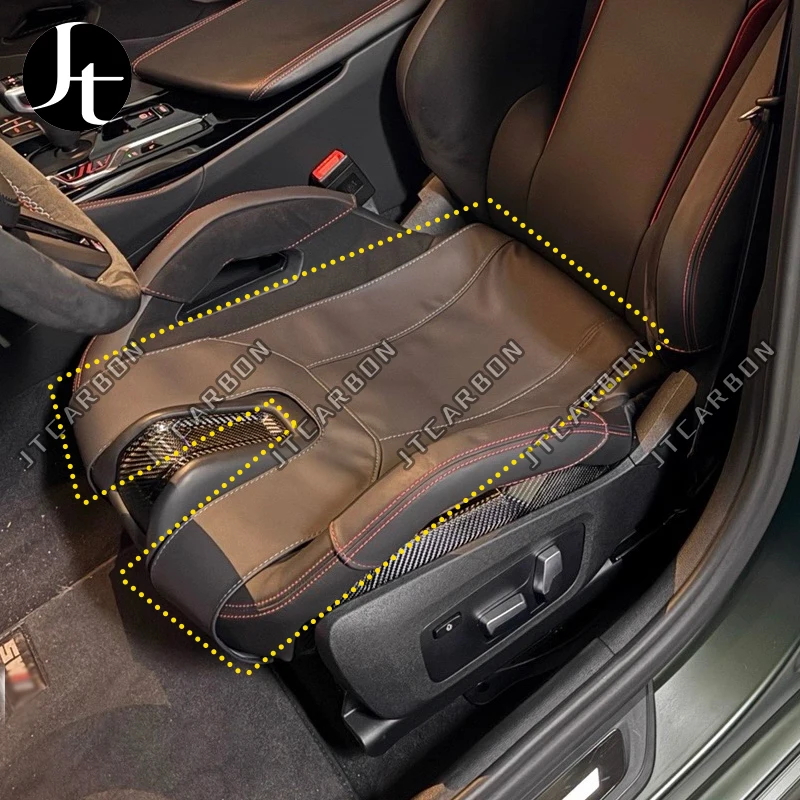 

M Carbon Ковш Подушка сиденья из натуральной кожи Защитный чехол для салона BMW G87 M2 G80 G81 M3 G82 G83 M4 F90 M5 F92 M8