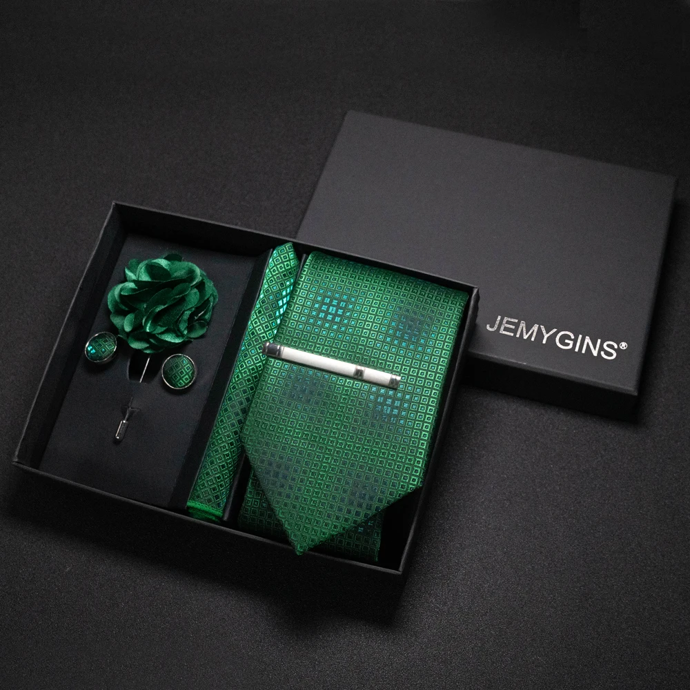 Weinrote Herrenkrawatte, Paisley-Seidenkrawatte, Einstecktuch, Manschettenknöpfe, luxuriöses Geschenkbox-Set, Hochzeitskrawatte, Accessoires, Krawatte für Herren – Detail 15