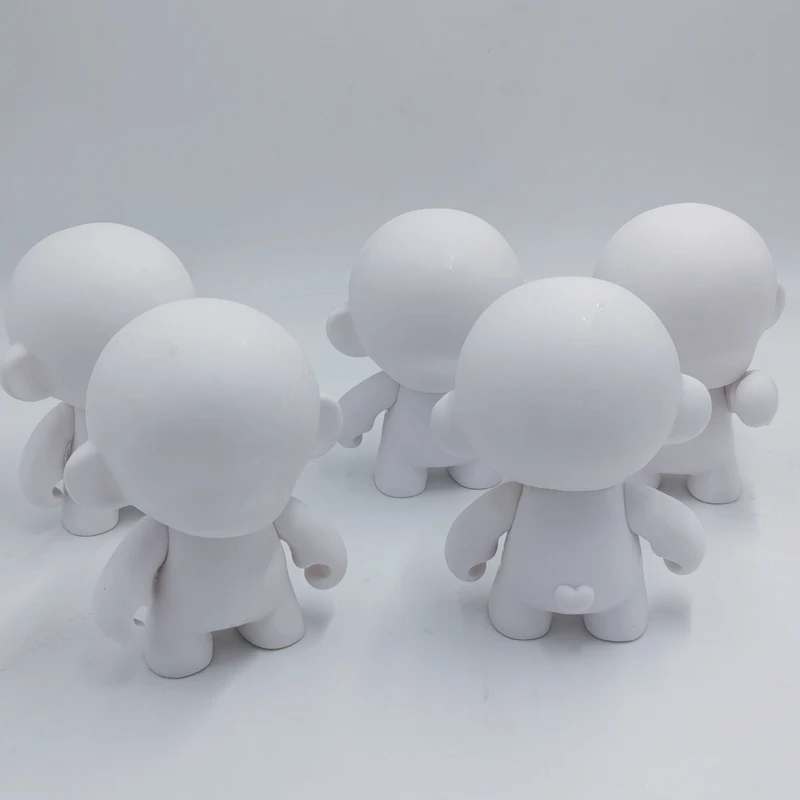 

4inch 5PCS Kidrobot Munny 10in Blank Bear DIY Kids Toys for Art Students White Dunny Do it Yourself Vinyl Art Figure Toy