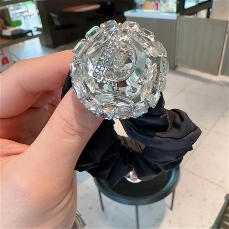 

340D Blingbling Heart Hair Tie Princess at Large Hair Bands Ponytail Holder Glittering Heart Hair Tie Glistening Heart