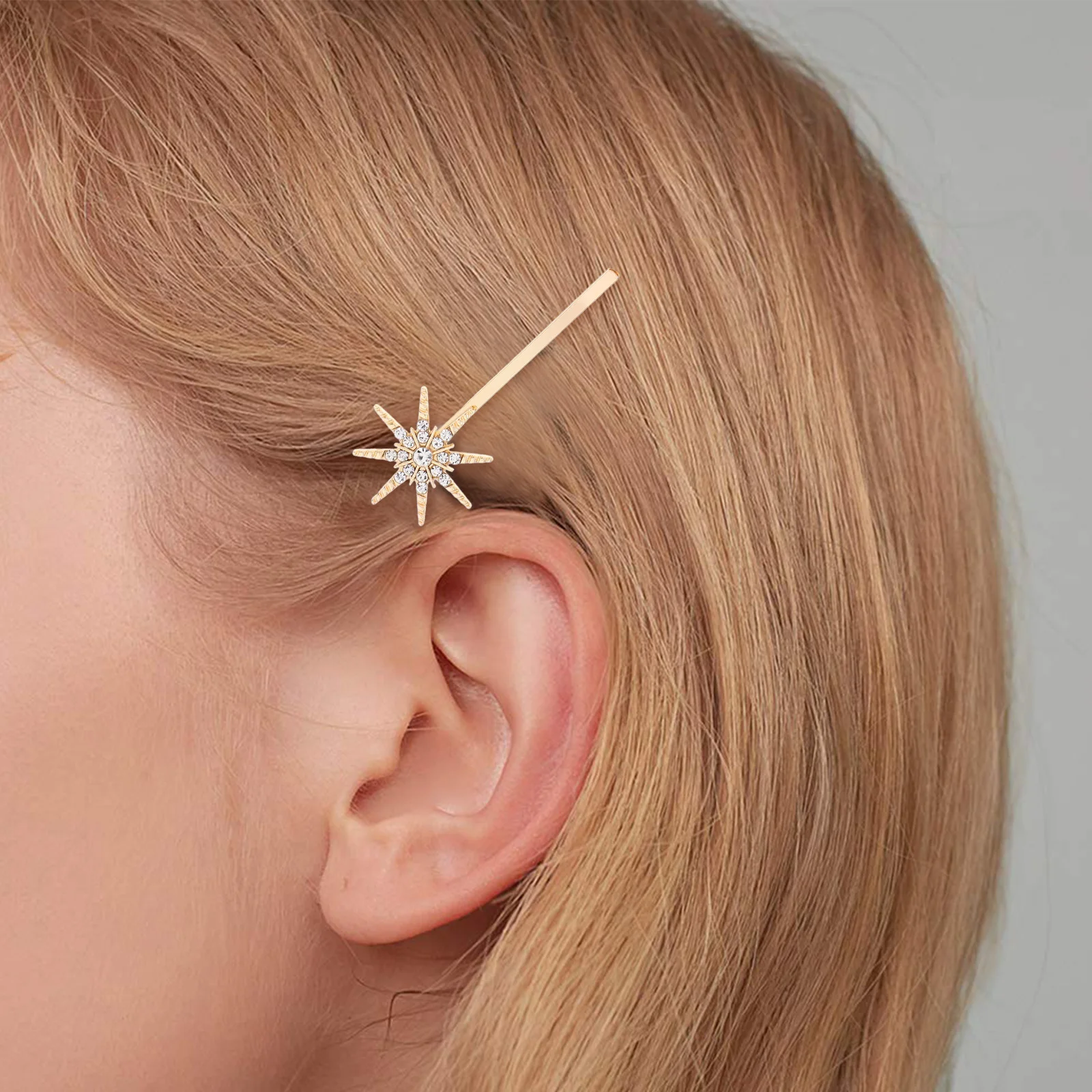 

4 Pcs Rhinestone Hair Clip Delicate Hairpins Accessories Barrettes Elegant Clips for