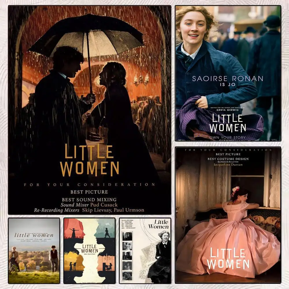 Hot movie L-Little Women Painting Calligraphy Frameless Canvas Poster Anti-wrinkle Wall Art Perfect for Room Home Decor
