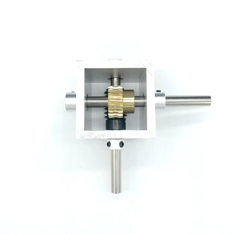 

Worm Gear Reduction Gearbox 6/8MM Shaft 20T Gear 90 Degree Right Angle Corner Device Reduction Ratio 1:10 1:20