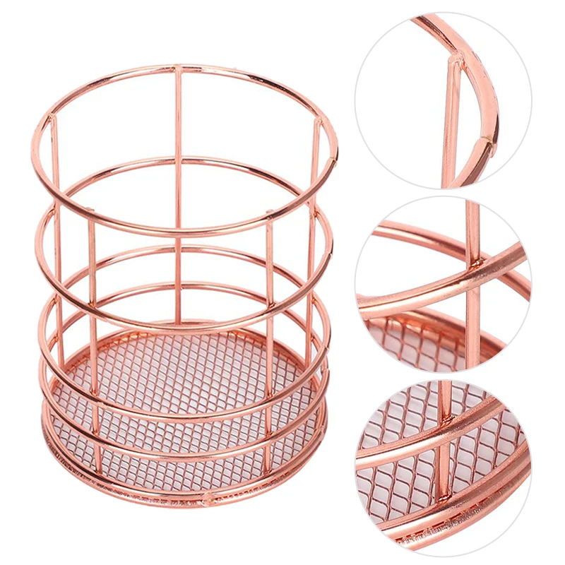 Metal Desk Organizer - Multi-Functional Iron Pen Holder, Makeup Brush Storage, And Desktop Organizer For Office,Home,or Beauty