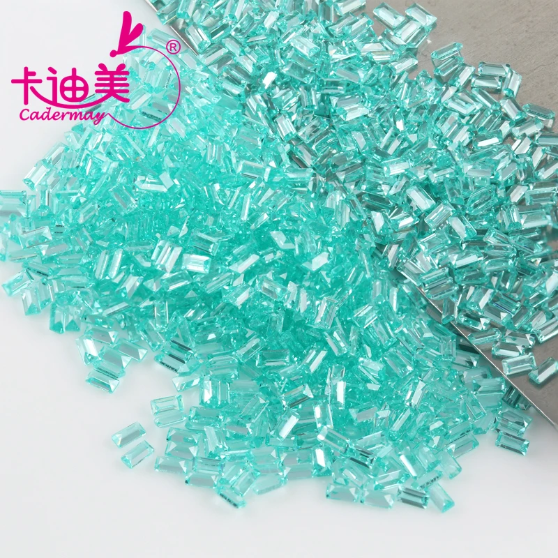 Cadermay Baguette shape Paraiba Color Garnet Loose Stone With Inclusions YAG Fine Jewelry Making DIY
