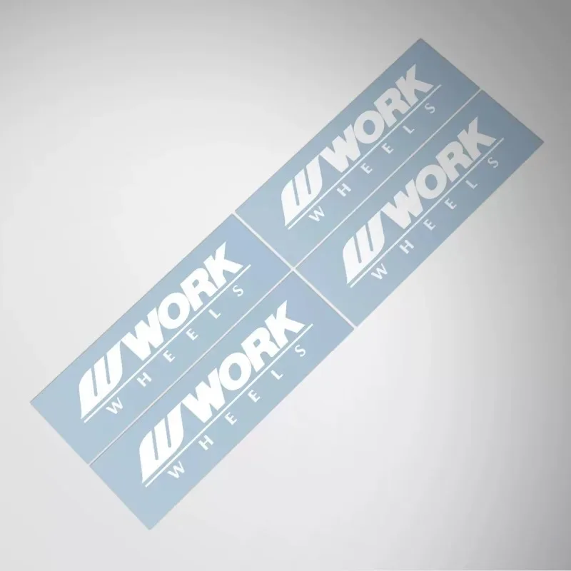 

4PCS/SET Striking WORK WHEELS Brand Sticker Pack, Fit for Personalizing Travel Bags, Skateboard Decks, and Office Cubicle Walls"