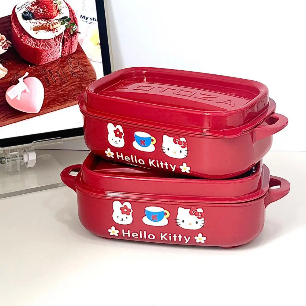 

600ml Kawaii Hello Kitty Red Bento Box Lunch Box Cute Office Worker Portable Meal Box Student Microwave Heating Box Gifts Toys