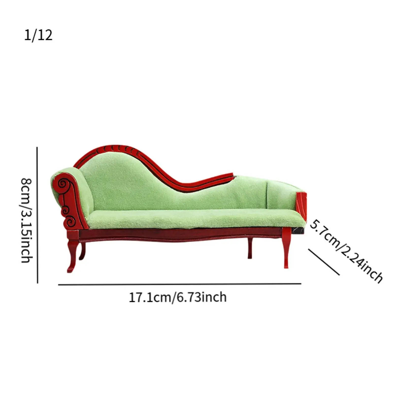 Mini divano per casa delle bambole in scala 1:12 Accessori per scene di vita domestica Mobili in miniatura