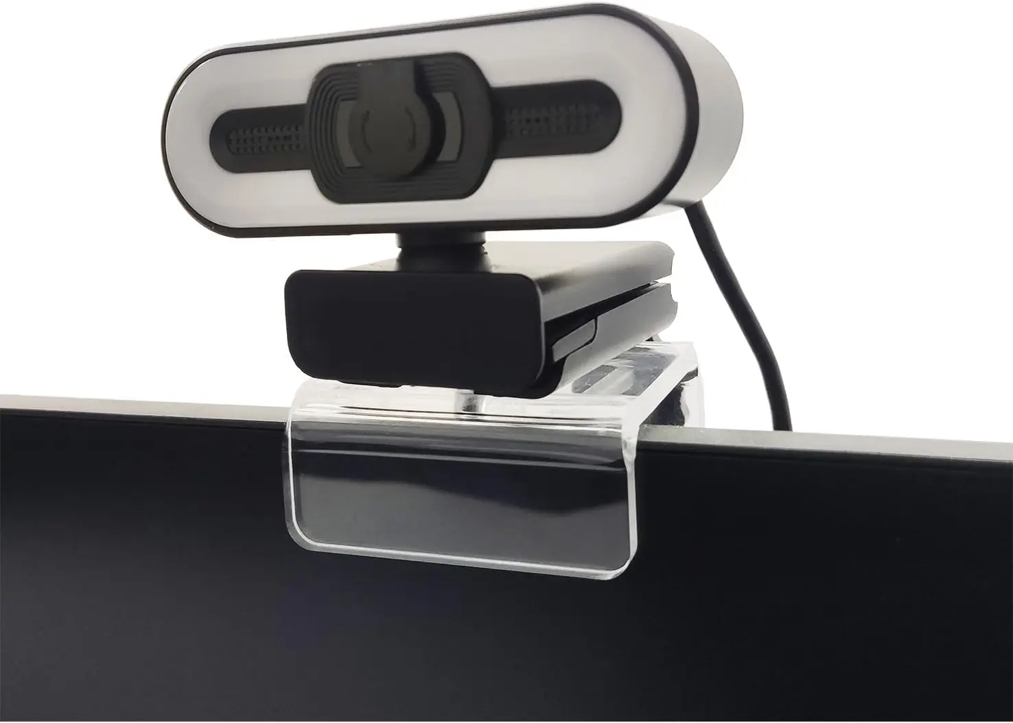 

Clear Acrylic Webcam Mount for Monitor, Adjustable, Fits All Thicknesses, 1/4'' Screw