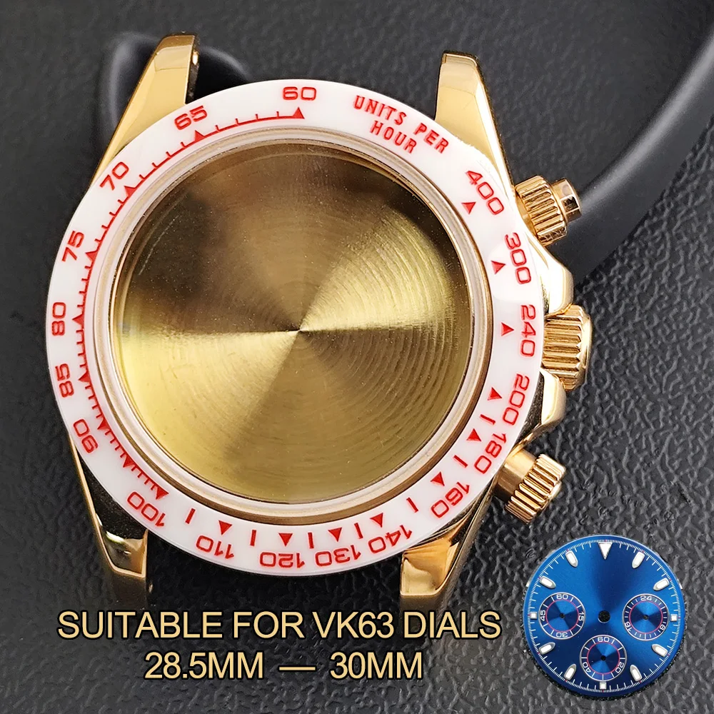 

Корпус из нержавеющей стали Slivey, 39,3 мм, подходит для механизма VK63 VK63A, корпус из сапфирового стекла, коробка для часов