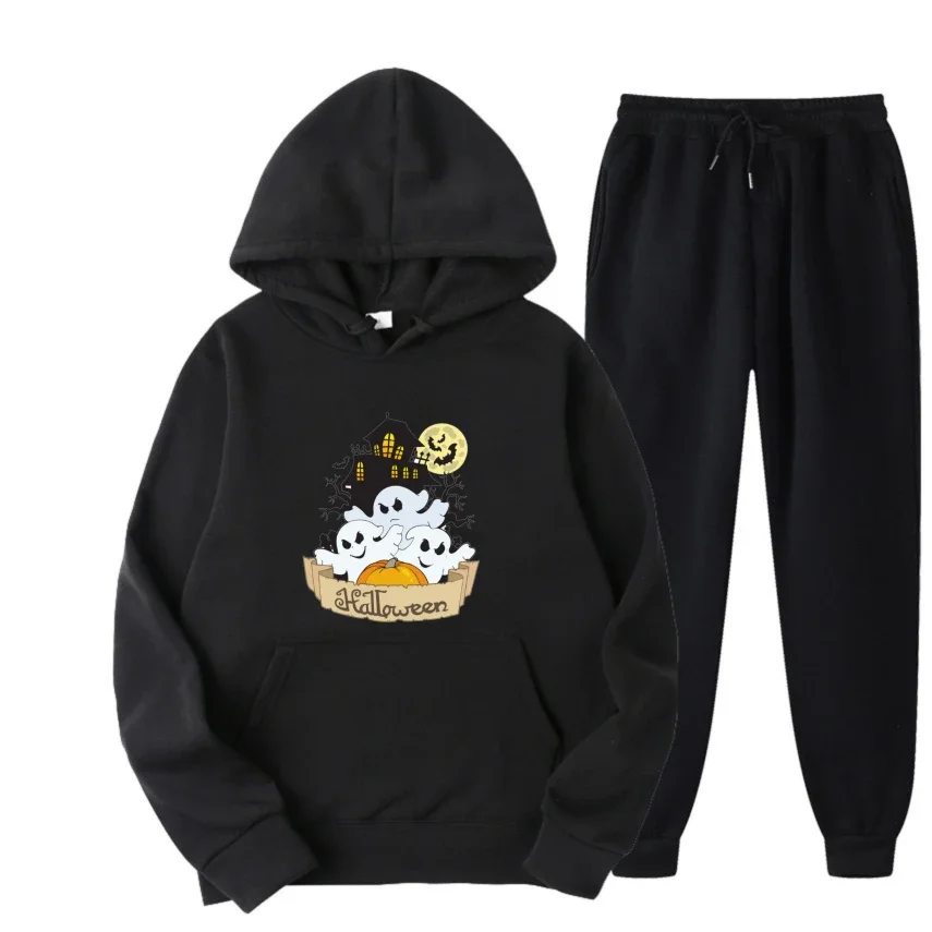 

2025 Three ghost pattern graffiti prints Men Fashion Hoodies Casual Spring And Autumn Street Wear Breathable Pullover Sweatshirt