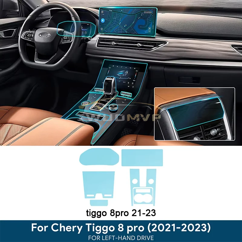 Écran de navigation de panneau de boîte de vitesses, autocollant anti-rayures, intérieur automobile, film de protection en TPU, Chery Tiggo 8 Pro 2021-2024