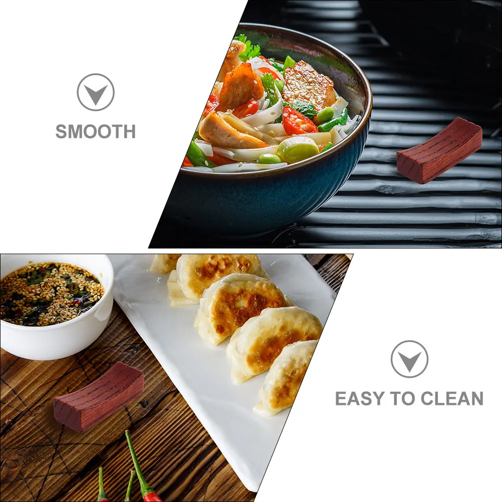 

10pcs Wooden Chopstick Rest Set Japanese Style Holder For Spoon Fork Kitchen Tableware Cutlery Stand Wood Rest