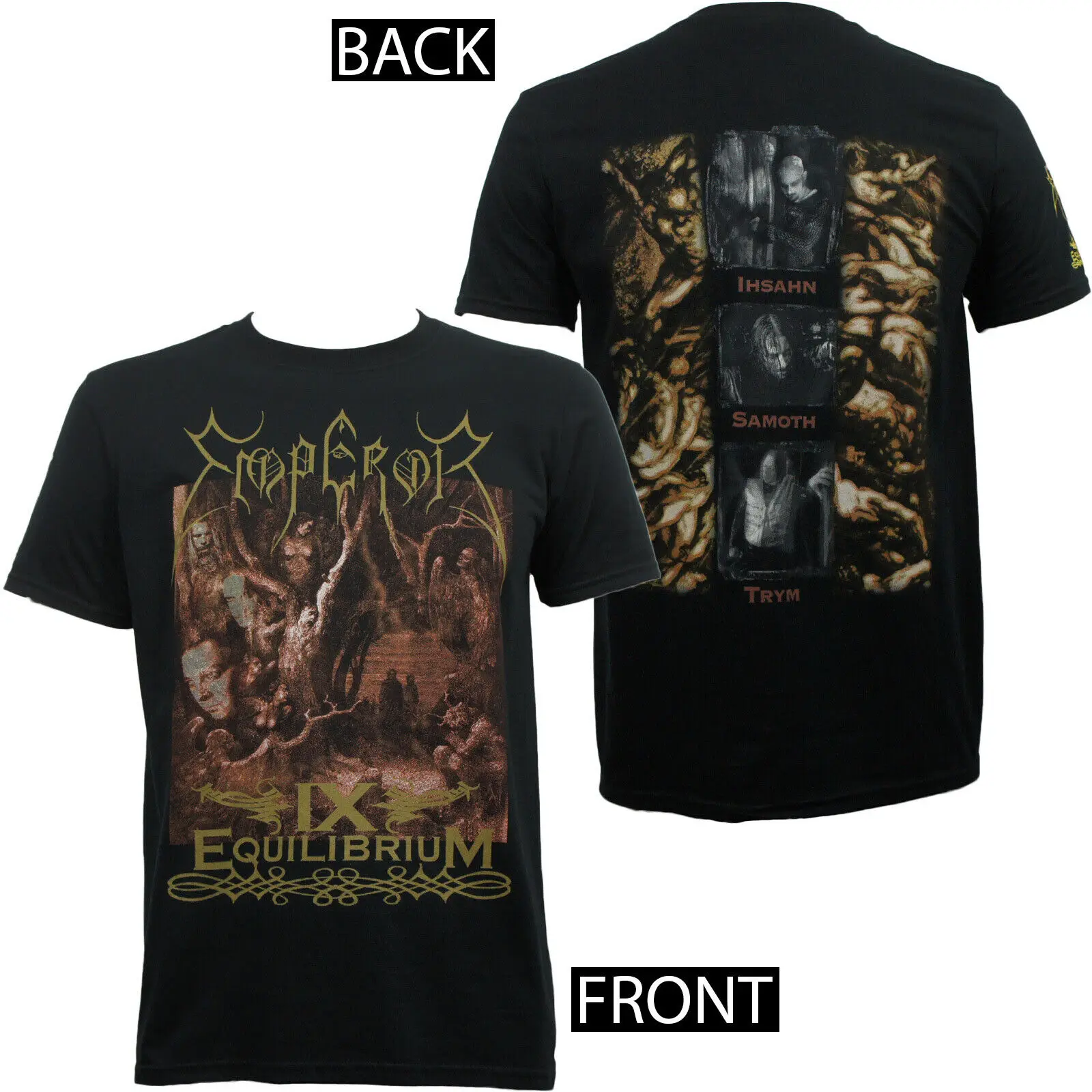 Authentic EMPEROR Band IX Equilibrium Album Cover Slim Fit T-Shirt S-2XL NEW