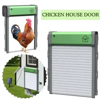 Solar Chicken Coop Door Automatic Chicken Door USB Mode Timer Manual Control Auto Sensor Charging Chicken Door Remote Light D0I2