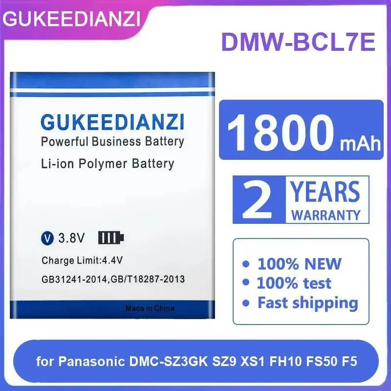 

For Panasonic Dmc-SZ3GK SZ9 XS1 FH10 FS50 F5 Reliable Power 1800Mah Camera Battery Dmw-BCL7E