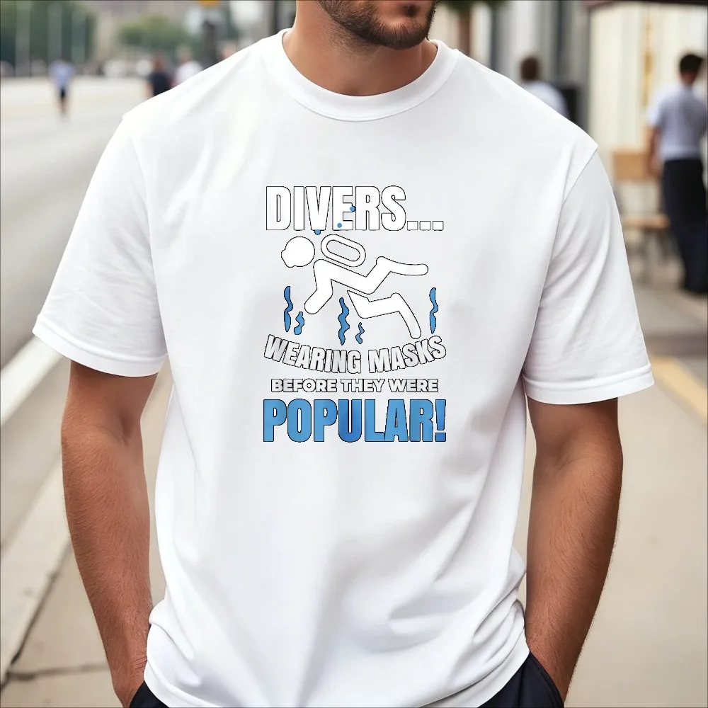 Funny Divers Wearing Masks Before They Were Popular T-Shirt Humor Scuba Diving Diver Graphic Printed Man Women Streetwear