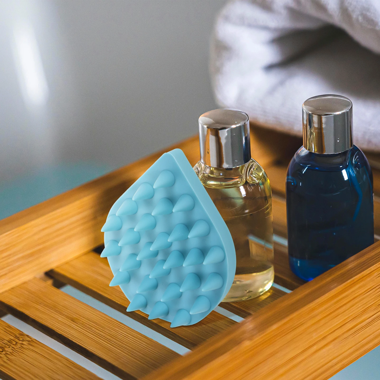 

Silicone Scalp Massager Handheld Shower Brush Lightweight Deep Hair Root Scrubber Exfoliate Scrub Dandruff Oily Scalp Cleaner