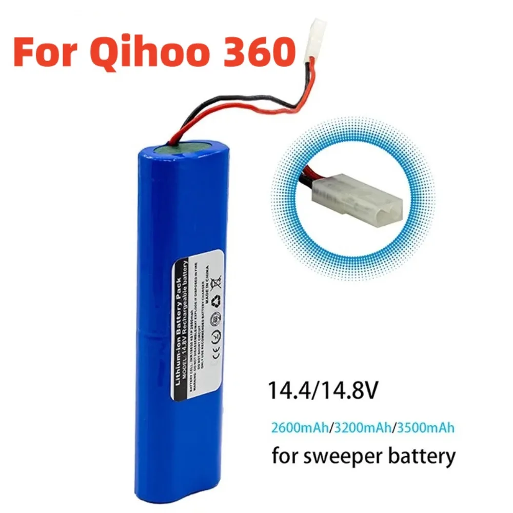 

18650 battery 14.8V 3200mAh Battery Pack For Qihoo 360 S6 Robotic Vacuum Cleaner Spare Parts Accessories