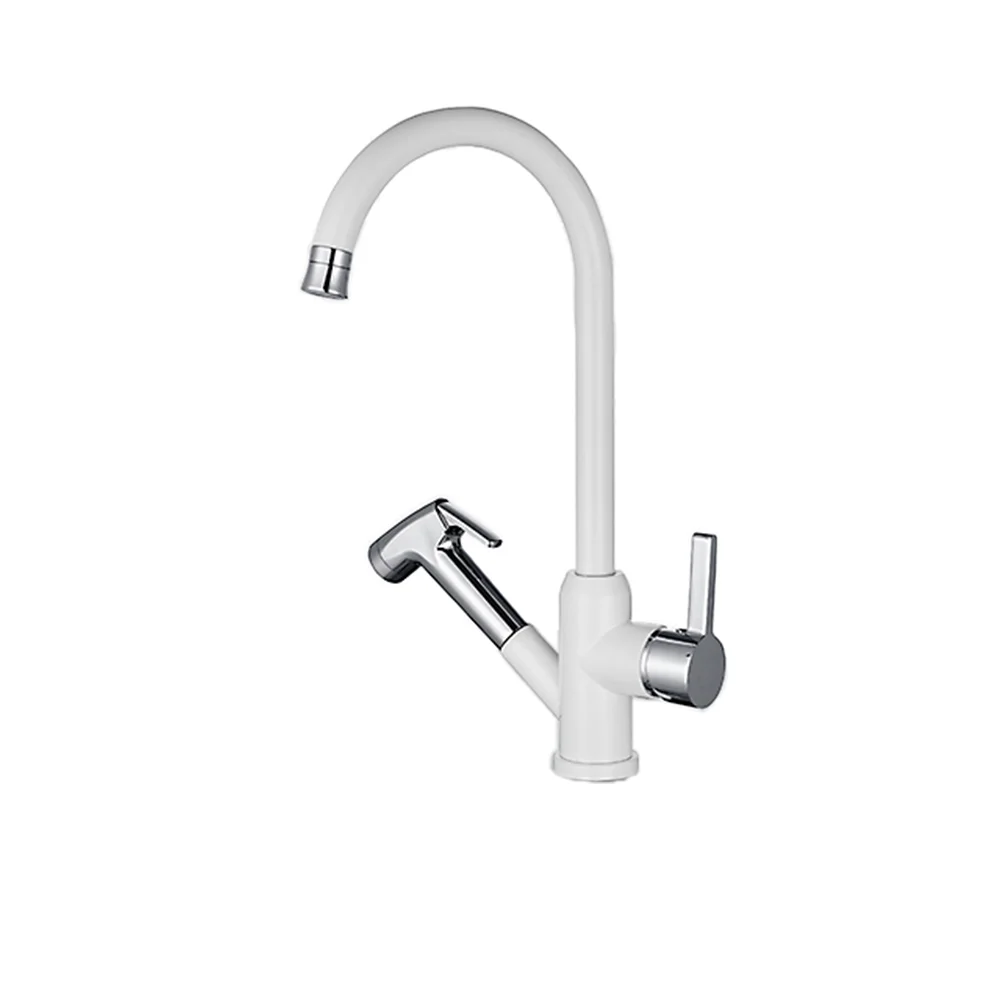 

Wire drawing process Hardware Accessories taps Curved nozzle outlet pipe pull out copper faucets kitchen