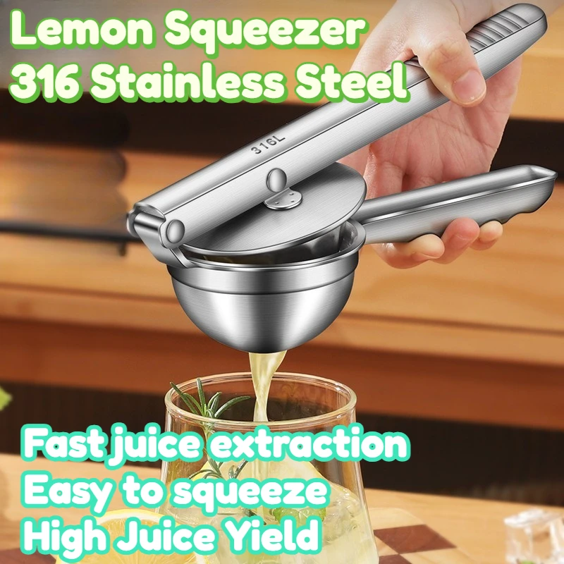 Orange Peeler Lemon Squeezer 316 Stainless Steel Manual Citrus Press Compact Portable Wholesale Labor Saving Rust Proof Tool