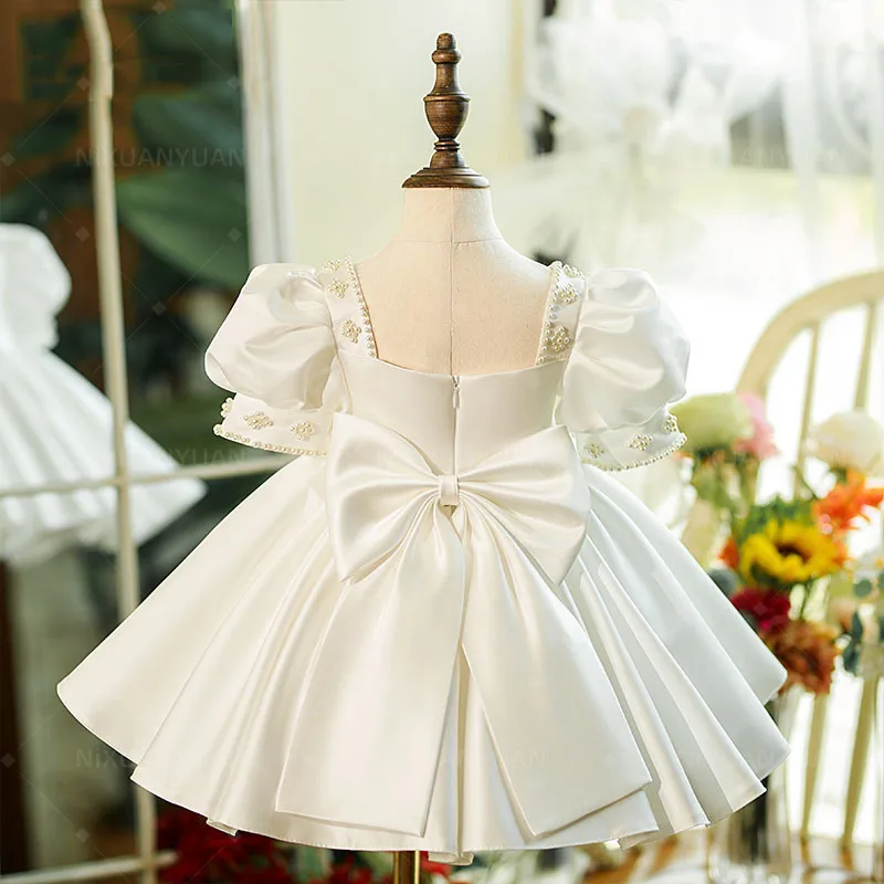 Baby Dresses for Girls-flowers Boutique First Communion Girl Dress Girl's Ceremonial Dress Party Weddings Princess Children