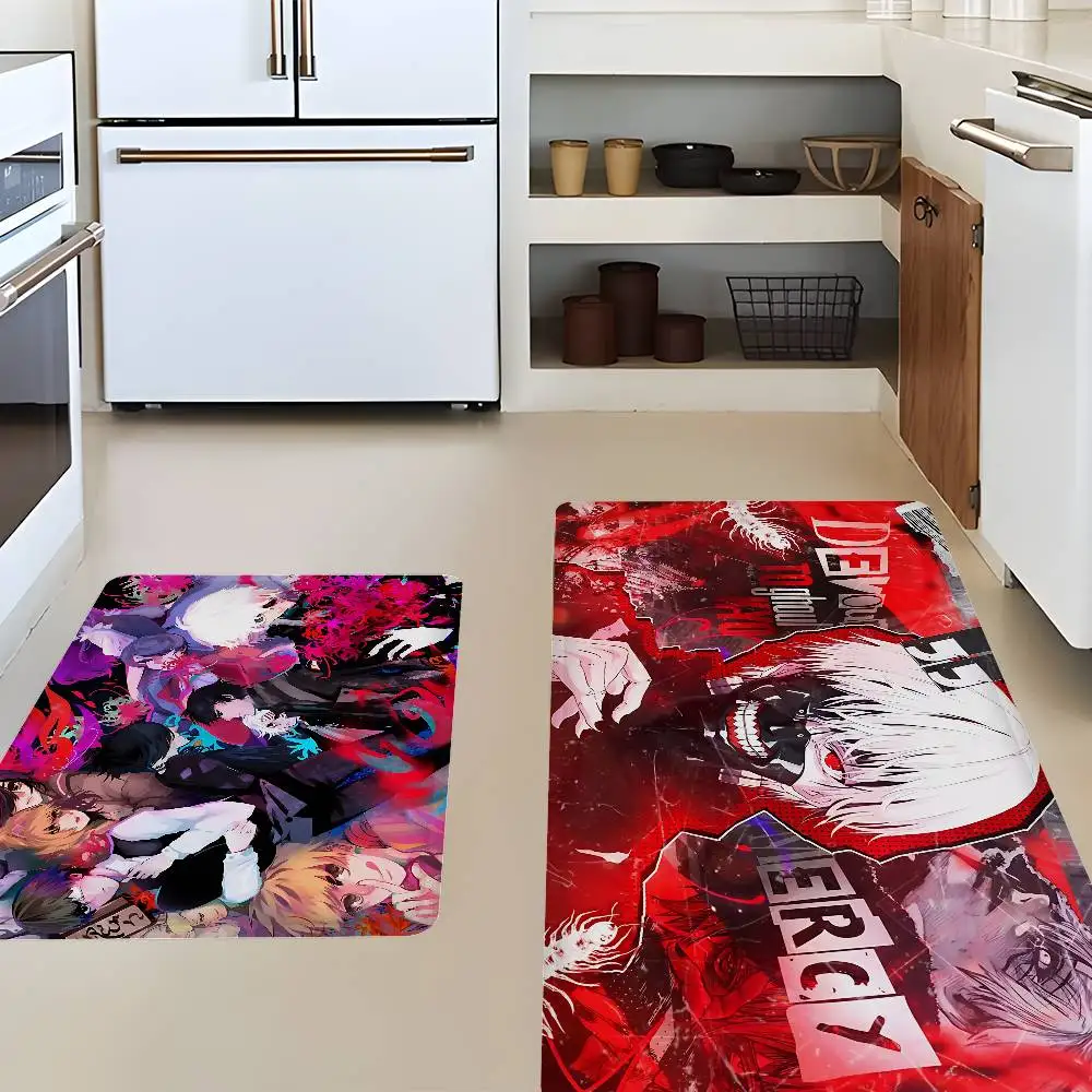 Japan Manga Tokyo Ghoul Hallway Carpet Washable Non-Slip Living Room Sofa Chairs Area Mat Kitchen Doormat Area Rug