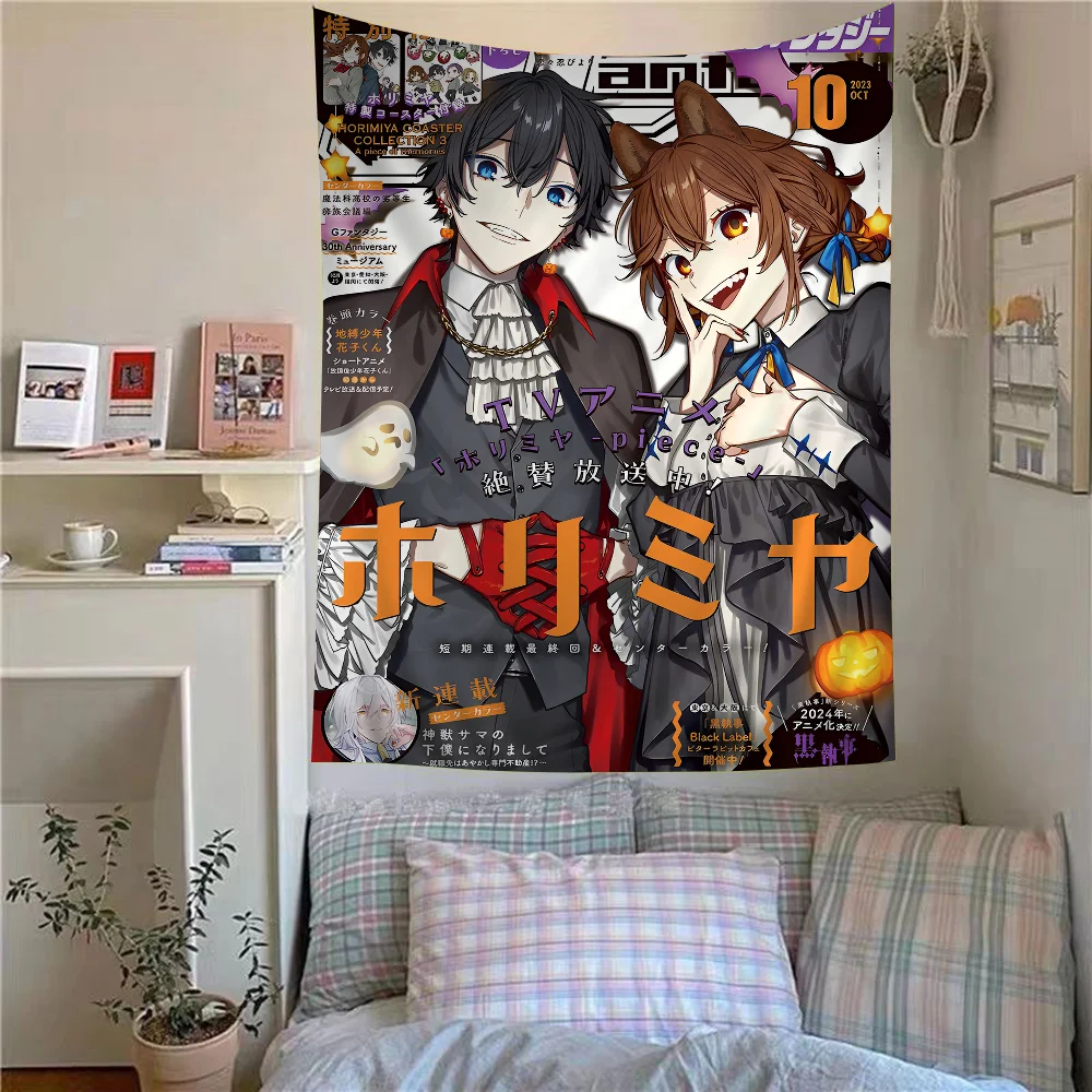 Anime Horimiya Hanging Bohemian Tapestry Bohemian Wall Tapestries Mandala Kawaii Room Decor