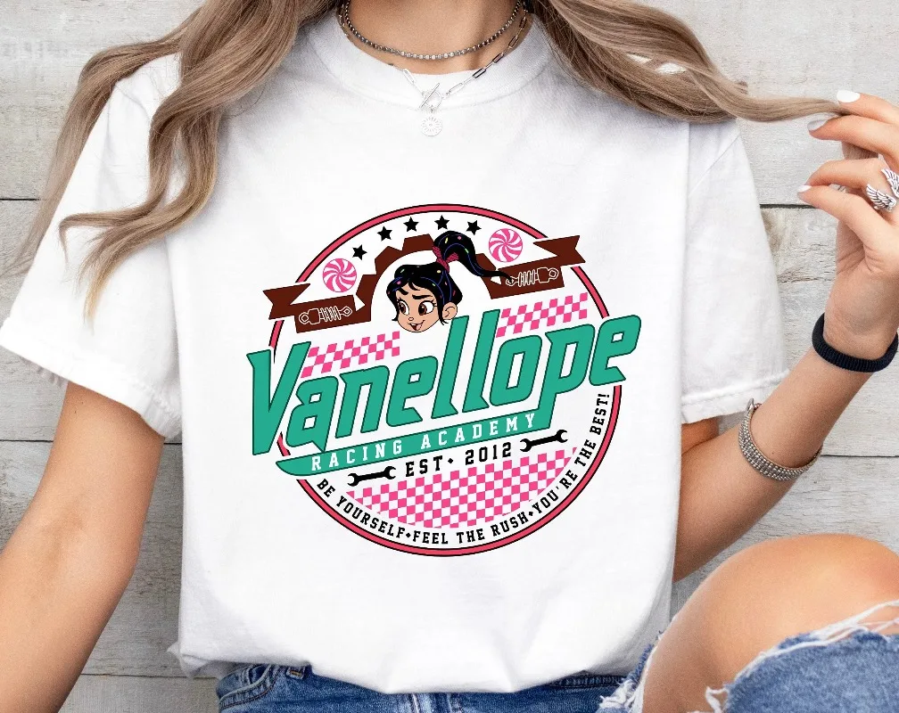 

Retro Disney Vanellope Racing Academy Est 2012 Shirt Wreck It Ralph Vanellope T-shirt Disneyland Family Matching Shirt
