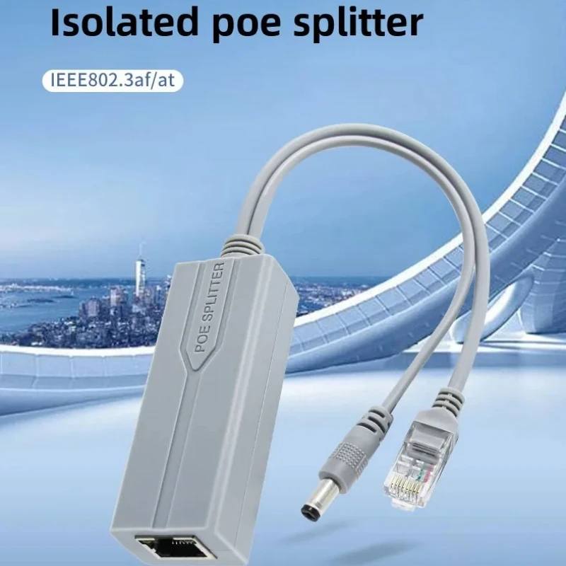 48V to 9V PoE Splitter Anti-interference 15W POE Adapter cable Power supply module DC5.5*2.1mm Connector for IP Camera