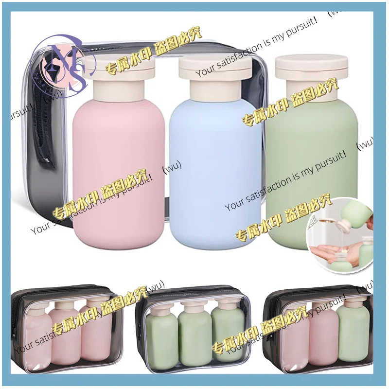 3 leak-proof travel bottles with clamps, refillable