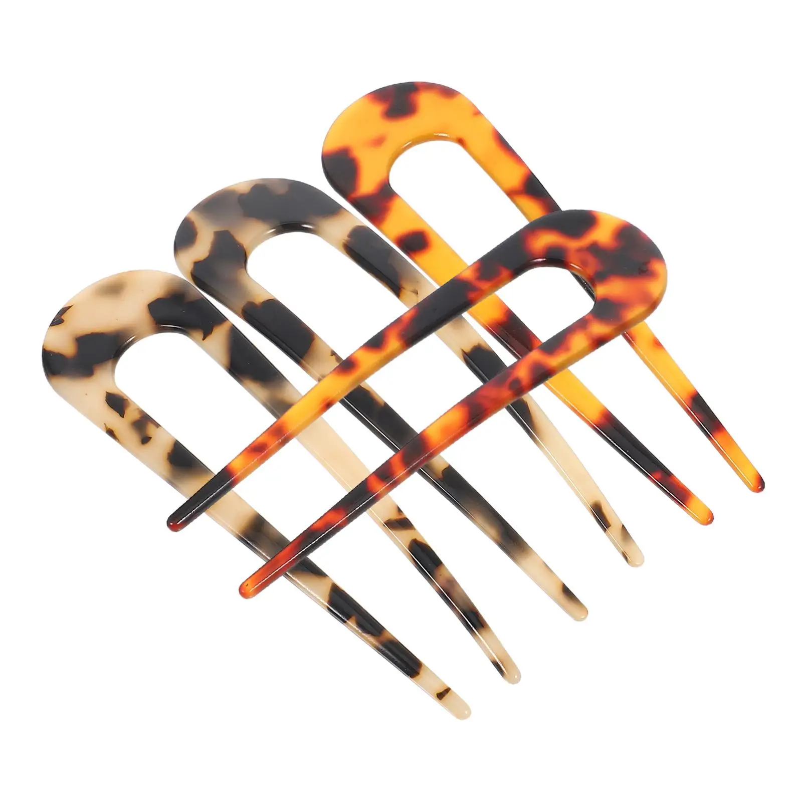 

4 Pcs Large Acetate Hairpins for Chignons Styling Smooth Firm Hold Women Hair Accessories Wedding Party Photoshoot Props