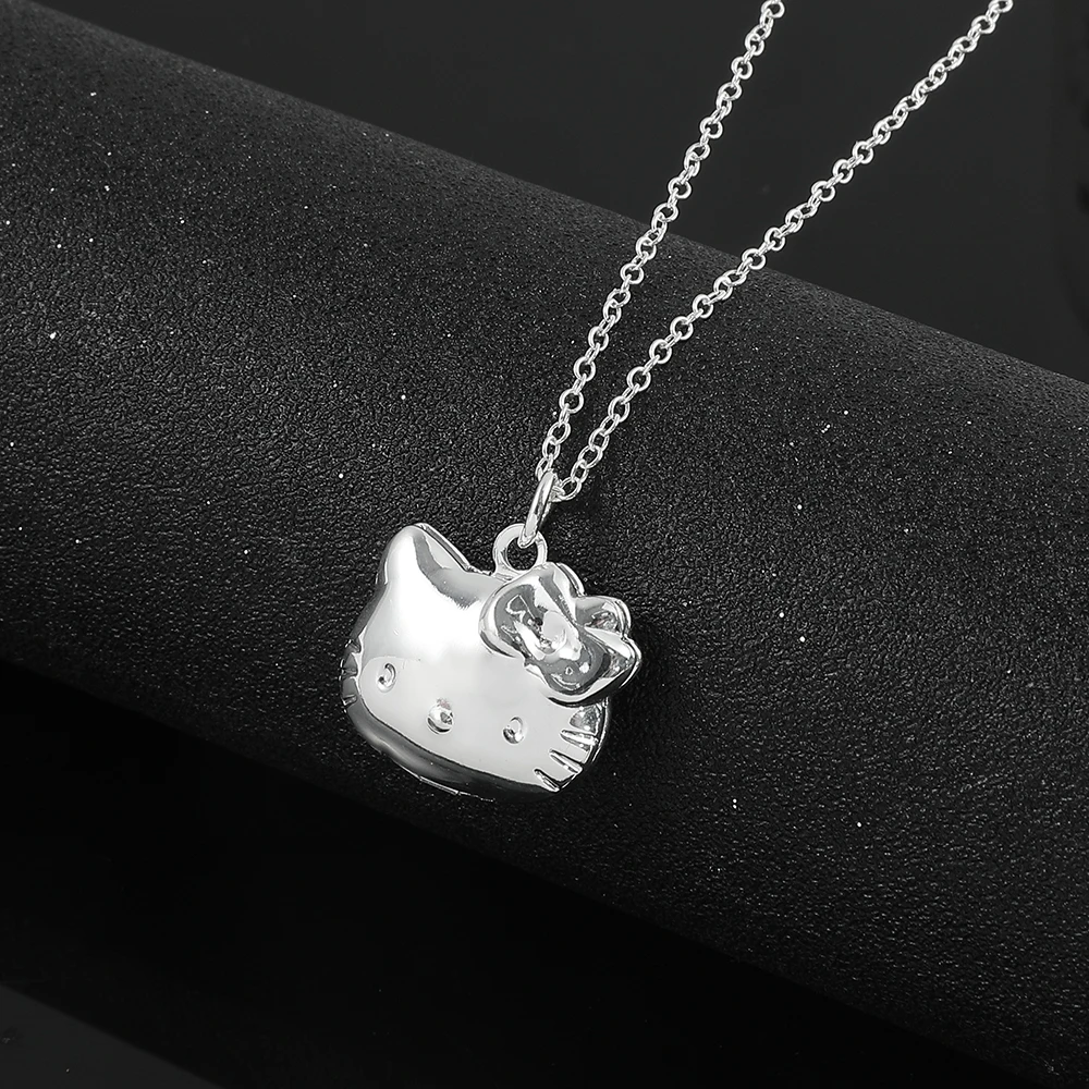 Y2k Hello Kitty Sanrio Necklace Korean Jewelry for Girls Fashion Pendant Can Open