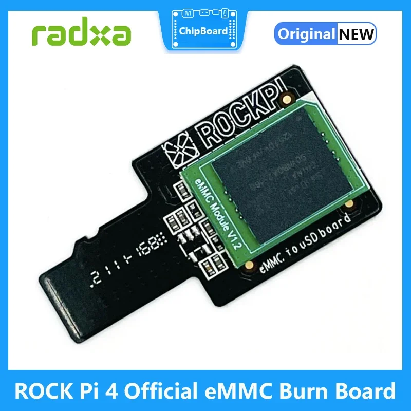 RADXA ROCK Pi 4 Official eMMC Burn Board 5.1 High Speed Memory Card