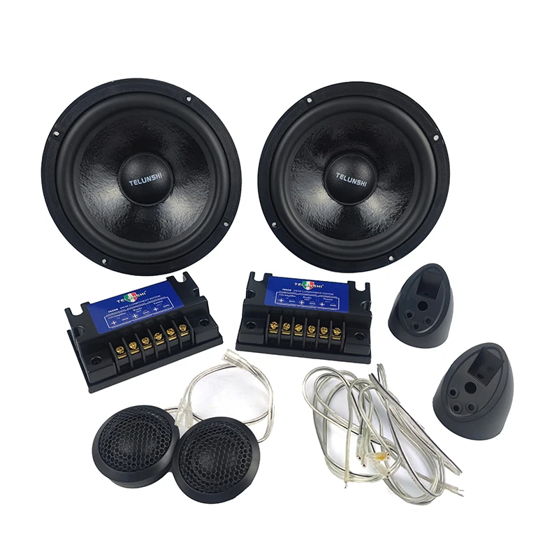 Car Audio Speakers Component 6.5 Inch Midrange Bass Woofer Dome Tweeters Full Range 2-way Car Sound Component Speaker and Horn