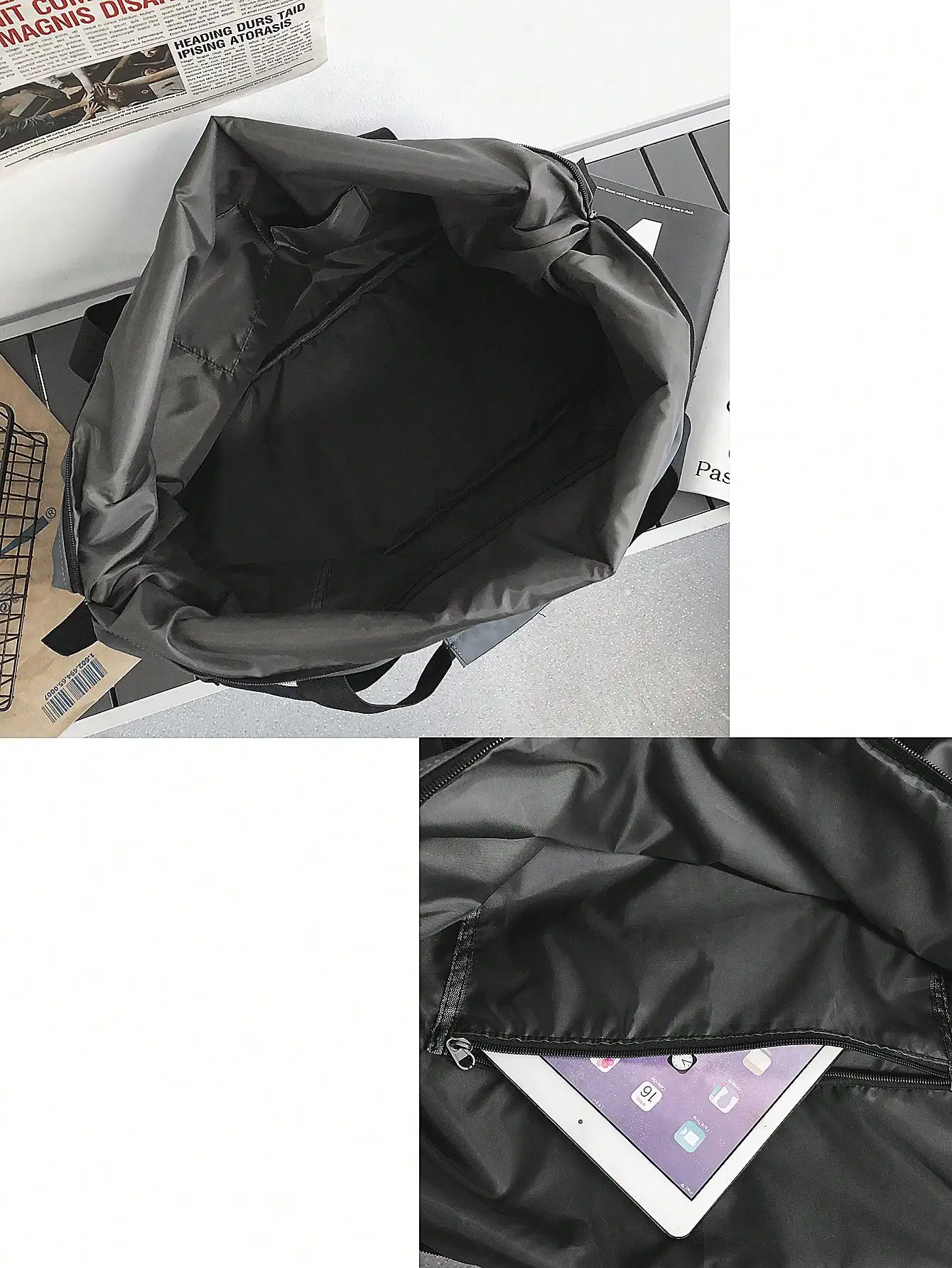 Bolsa de viagem portátil, bolsa de esportes e fitness de grande capacidade, bolsa de armazenamento leve, bolsa de ombro simples para viagem