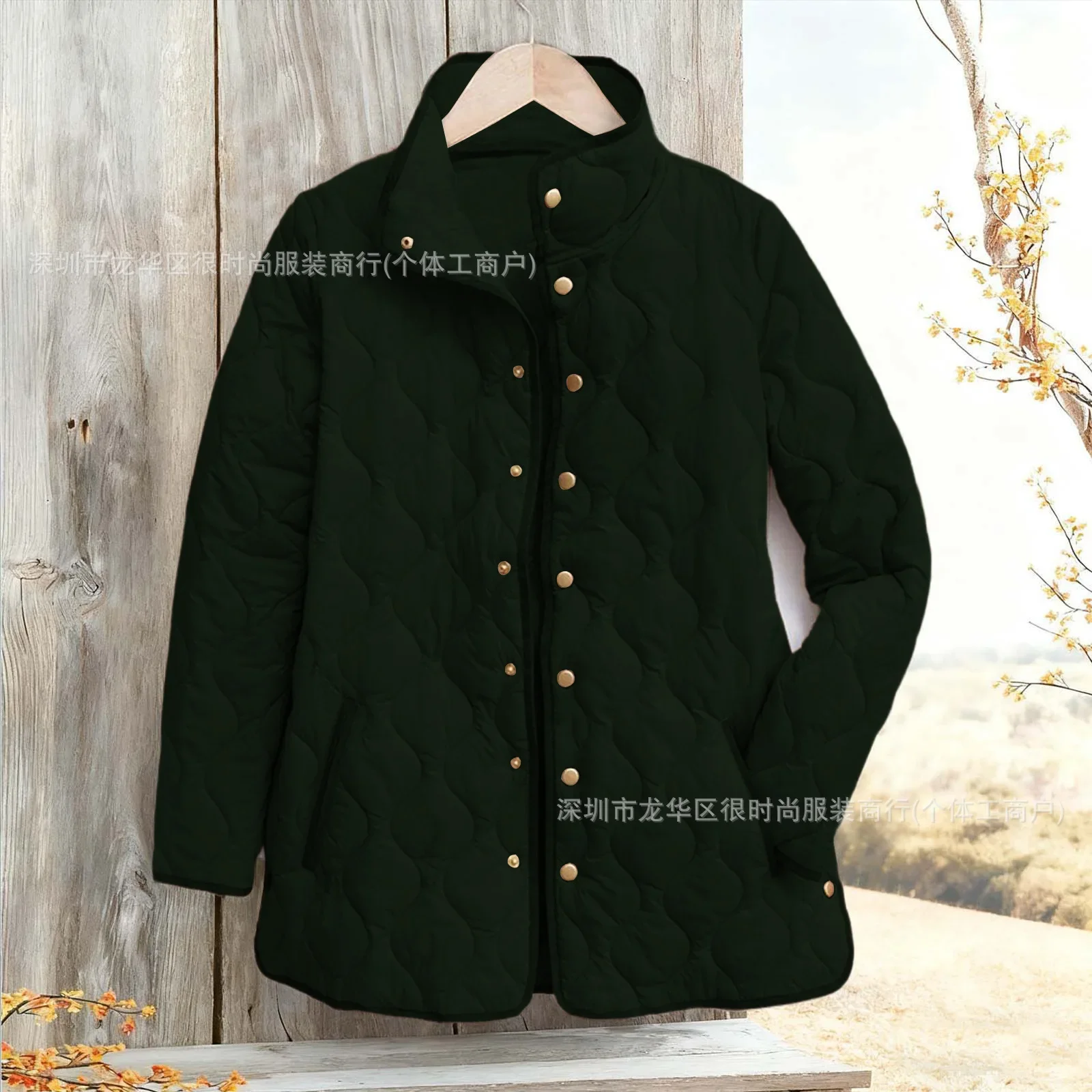 Autumn 2026 New European and American Women's Solid Color Loose Casual Warm Cotton Jacket Cotton Coat For Women