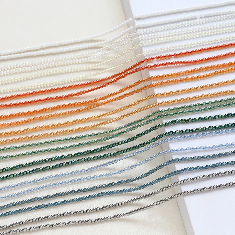 180Pcs 2mm Plated Crysta Glass Seed Beads Colourful Czech Spacer Rice Beads For DIY Jewelry Making Bracelet Necklace Accessories