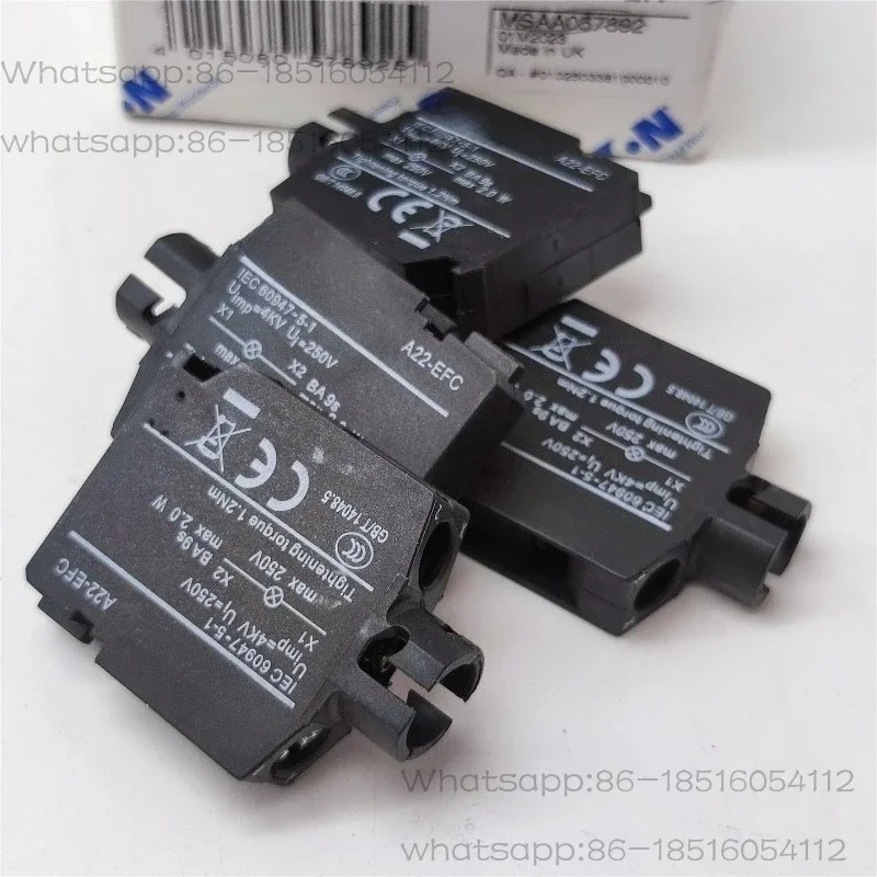 

A22-EFC normally open and closed pushbutton switch contacts normally closed