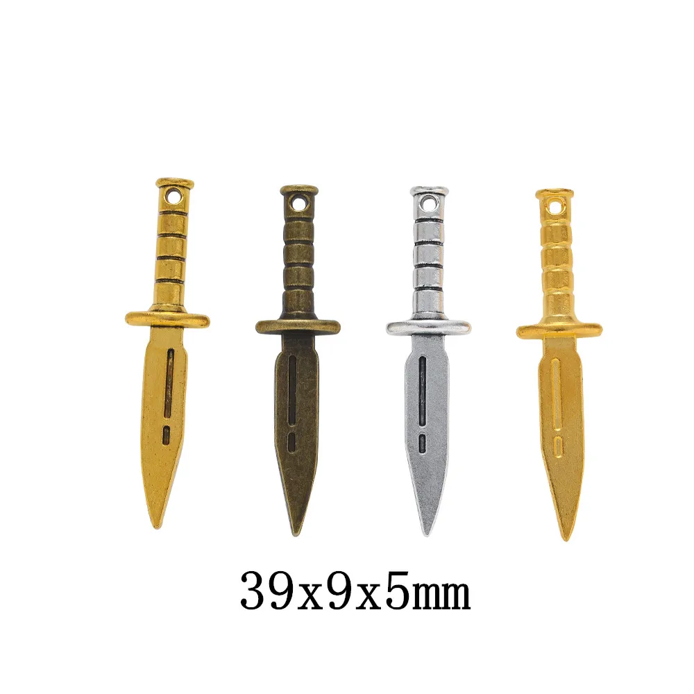 

30pieces (weapon) vintage zinc alloy charm metal pendant DIY jewelry discovery making accessories 1739