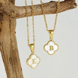 Clover Custom Name Necklace Personalized Fashion Lucky Four Leaf Necklace For Women Stylish Accessories Party Jewelry Christma