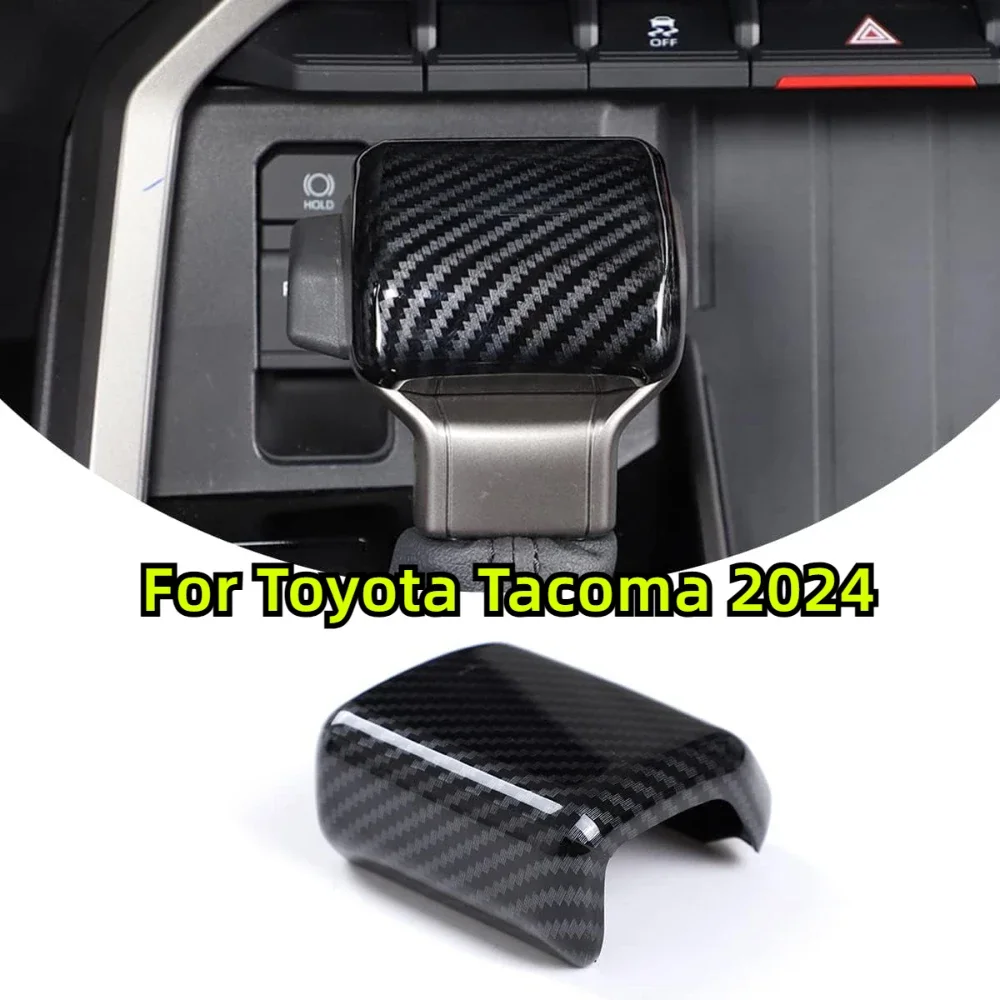 Fit For Toyota TACOMA 2024 Car Gear Shift Knob Head Trim Cover Carbon Fiber Center Consoles Gear Shift Head Knob Handle Cover