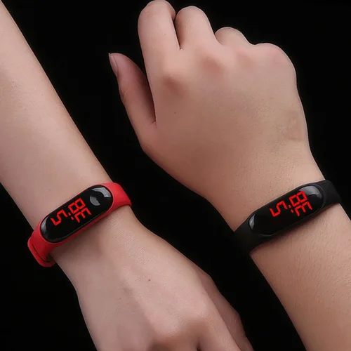Imagen 2 del producto Reloj deportivo para mujer, pantalla LED, reloj electrónico para deportes al aire libre para niños, reloj de pulsera con correa de silicona para hombres, reloj para estudiantes