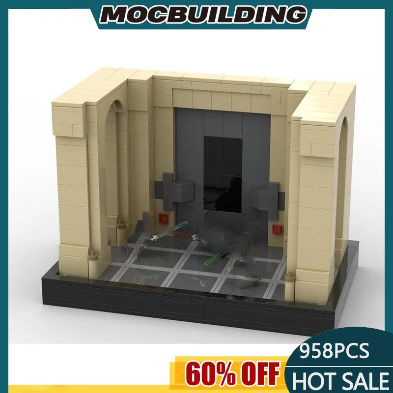Bloc de construction MOC à assembler soi-même, briques duel des destins, scène de film, Collection de modèles, affichage, jouets d'architecture, cadeaux, 958 pièces